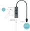 i-tec USB 3.0 Metal HUB - 3-Port met Gigabit Ethernet-adapter - Grijs