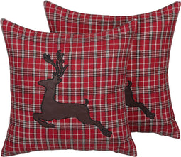 COMET - Sierkussen set van 2 - Donkerrood - 45 x 45 cm - Polyester