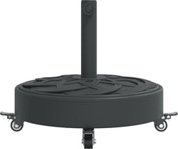 vidaXL - Parasolvoet - met - wielen - voor - stok - van - Ø38 - / - 48 - mm - 27 - kg - rond