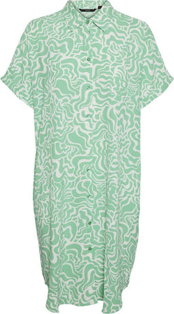 VERO MODA VMFRIDA GIN SS WIDE DRESS - Blousejurk - Loose fit - Maat L