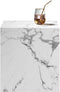 tectake® Vierkante Salontafel Lasley - 45 x 45 x 50 cm - Massieve Bijzettafel van MDF in Marmerlook
