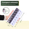 Gandria Pillendoos 7 Dagen - Pillendoosje - 14 Compartimenten - Stevige Sluiting - Zwart/Wit