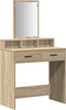 vidaXL - Kaptafel - met - Lades - in - Sonoma - Eik - - - 79x41x140 - cm