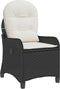 vidaXL - Ligbed - met - Kussen - Zwart - Poly - Rattan