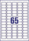 Avery L7651-25 mini adresetiketten ft 38,1 x 21,2 mm (b x h), 1.625 etiketten, wit