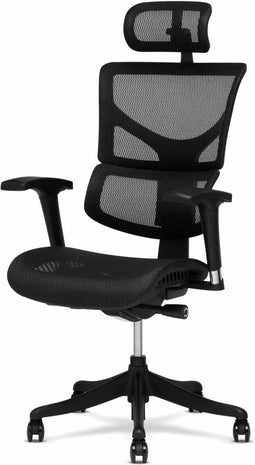 X-Chair bureaustoel X1 Zwart met hoofdsteun