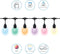 WiZ Lichtsnoer - Buitenlamp - 12 lampen - Multi-color