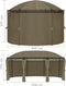 vidaXL - Prieel - met - gordijnen - 180 - g/m² - 520x349x255 - cm - taupe