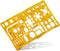 Aristo architecten combisjabloon II - schaal 1:50 - met inktnoppen - oranje transparant - AR-5062
