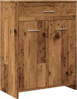 vidaXL - Badkamerkast - 60x33x80 - cm - bewerkt - hout - oud - houtkleurig