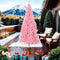 vidaXL Kunstkerstboom - 210 cm - PVC - Roze