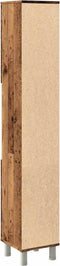 vidaXL - Badkamerkast - 30x30x179 - cm - bewerkt - hout - oud - houtkleurig
