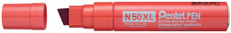 Pentel permanent marker Pen N50, brede punt, rood 6 stuks