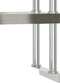 vidaXL - Keukenwerktafel - met - bovenschap - 110x30x150 - cm - roestvrij - staal