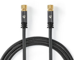 Nedis CSTB41000GY50 - Coaxkabel F-connectoren - 500 cm - Grijs