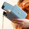 Selencia Hoesje Geschikt voor Samsung Galaxy A52 (4G) / A52s / A52 (5G) Hoesje Met Pasjeshouder - Selencia Eny Uitneembare Vegan Lederen Clutch - blauw