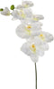 Emerald Kunstbloem Orchidee - 80 cm - wit - losse tak - kunst zijdebloem - Phalaenopsis
