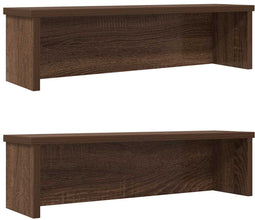 vidaXL - Keukenrekken - stapelbaar - 2 - st - 50x15x16 - cm - bruin - eikenkleur
