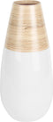 PT LIVING Drop - Decoratieve vaas - Bamboe ovaal - Wit