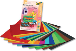 Folia 606 - Fotokarton blok 300 grs - 10 kleuren 22x33 cm (10 setjes)