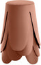 sweeek Niki - Set van 4 stapelkrukken - Boucléstof Ø30 / 44 x H46cm - Terracotta