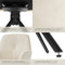 tectake® Draaifauteuil Lenia - Draaibare Eetkamerstoel - Fluweellook Crème/Zwart (2 stuks)