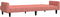 vidaXL - Slaapbank - 2-zits - fluweel - roze