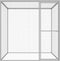vidaXL - Kattenkooi - 4,5x1,5x1,5 - m - gegalvaniseerd - staal