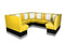 Bel Air Dinerbank Quarter Circle Booth HW-120-120 Geel