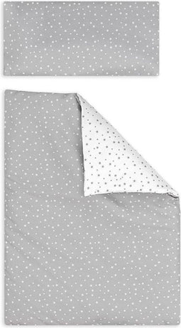Interbaby Dekbedovertrek Sterren 60 X 120 Cm Katoen Grijs