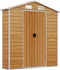 vidaXL - Tuinschuur - 191x470x198 - cm - gegalvaniseerd - staal - lichtbruin