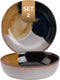 Palmer Schaal Aquarel 17.5 cm 80 cl Beige Blauw Stoneware 2 stuks