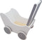 Houten poppenwagen wit zilver met dekje