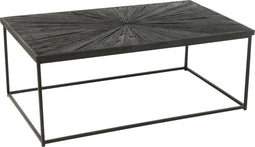 J-Line salontafel Shanil - hout/ijzer - zwart