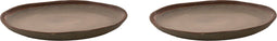 Palmer Bord David Mucky 28 cm Bruin Stoneware 2 stuks
