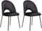 Set van 2 eetkamerstoelen COVELO Fluweel Zwart