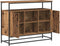 vidaXL - Dressoir - Oud - Hout - 100x35x80 - cm - Samengesteld - Hout - en - Staal