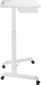 VDD Gaming - Zit Sta Bureau - Verrijdbaar - In hoogte verstelbaar 76-113 cm - Wit - Bureaublad 80 x 58 cm