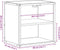 vidaXL - Nachtkastje - wandgemonteerd - 40x31x39,5 - cm - bruin - eikenkleurig
