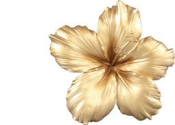 PTMD Mira Bloem Wanddecoratie - 26,5 x 5,5 x 25 cm - Polyresin - Goud