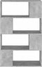 vidaXL-Boekenkast/kamerscherm-80x24x124,5-cm-spaanplaat-betongrijs