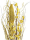Boeket DKD Home Decor Natuurlijk Gouden Wit Geel Gedroogde bloem (30 x 30 x 100 cm) (2 Stuks)
