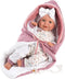 Llorens softbody babypop 40 cm met geluid slaapogen kleding en speen
