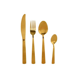 Bestek Home ESPRIT Gouden Roestvrij staal 15 x 7 x 24 cm 16 Onderdelen