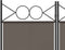 vidaXL - Kamerscherm - met - 6 - panelen - 240x200 - cm - stof - antracietkleurig
