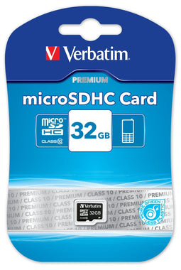 Verbatim Micro SDHC 32GB - microSDHC - Class 10 - 10MB/s lezen/schrijven