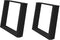 vidaXL - Salontafelpoten - 2 - st - U-vormig - 70x(42-43) - cm - staal - zwart