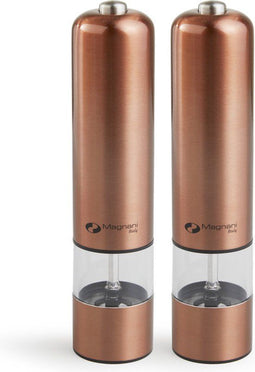 Magnani - Elektrische Peper- en Zoutmolen - Instelbare maalgraad - Rosé Goud - RVS