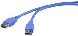 Renkforce USB 3.2 Gen 1 (USB 3.0) Verlengkabel 1.80 m Blauw Vergulde steekcontacten [1x USB 3.2 Gen 1 stekker A (USB 3.