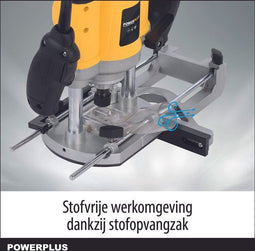Powerplus POWX093 6000 - 26000RPM 1500W Zwart, Geel power router